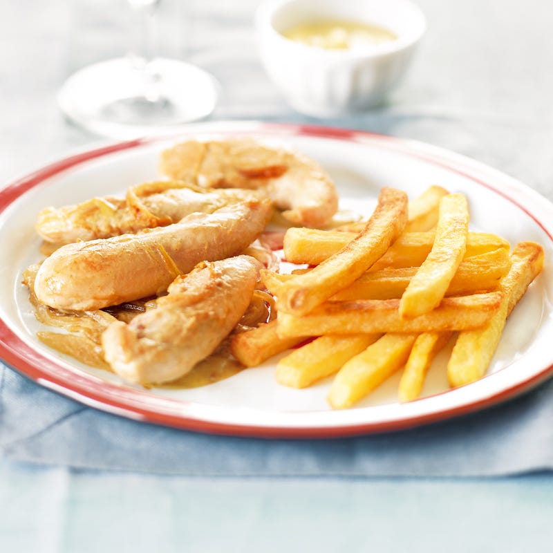 Photo de/du Aiguillettes de poulet, frites sauce moutardée par WW