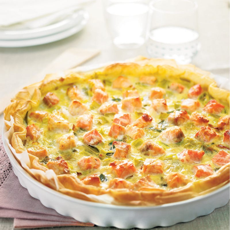 Photo de/du Tarte saumon et poireau par WW