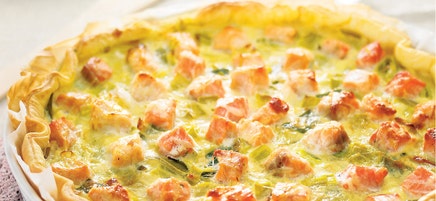 Tarte saumon et poireau