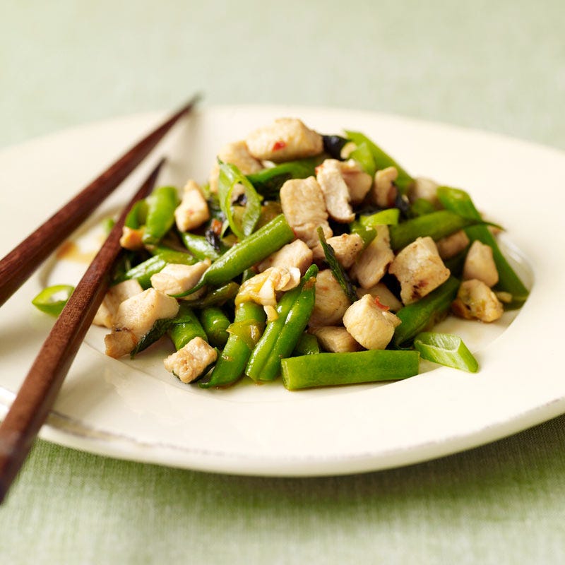 Photo de/du Poulet sauté aux haricots verts par WW