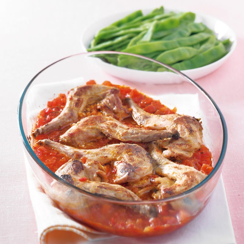 Photo de/du Lapin à la moutarde, haricots plats par WW