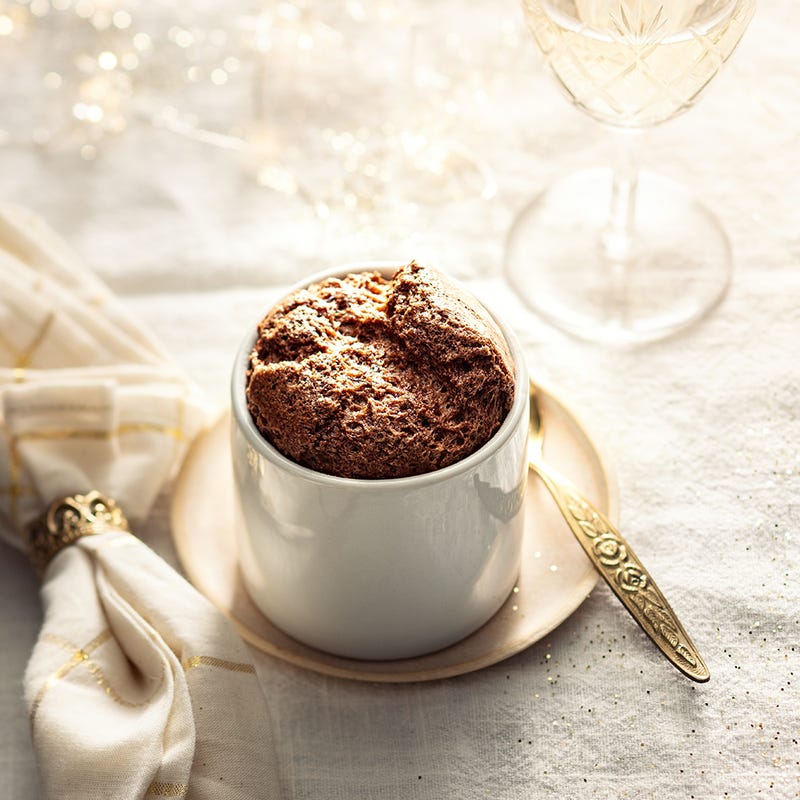 Soufflé chocolat, raisins et whisky