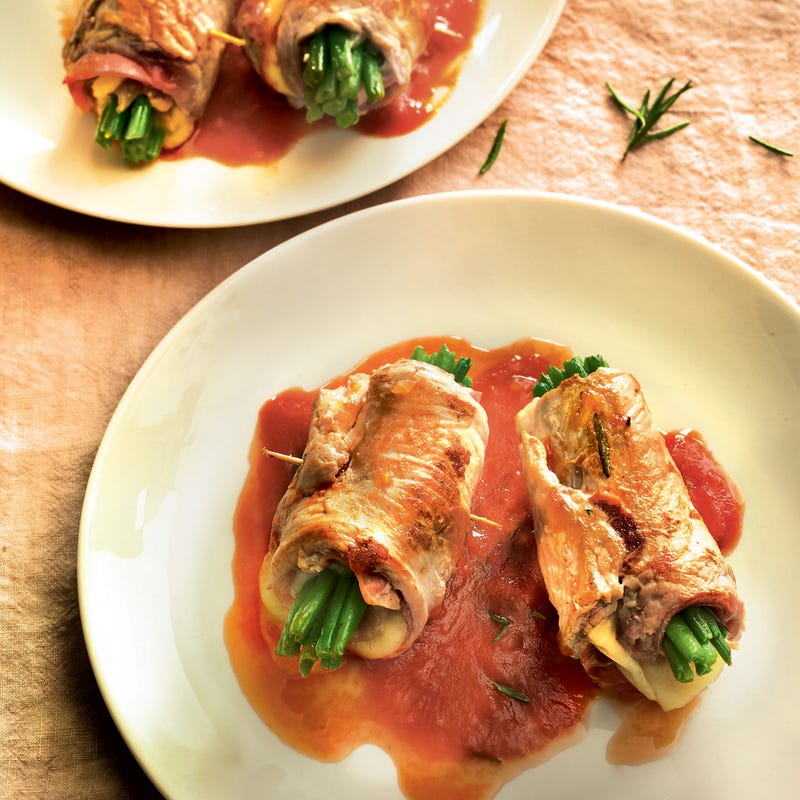 Involtini de veau au romarin et mozzarella