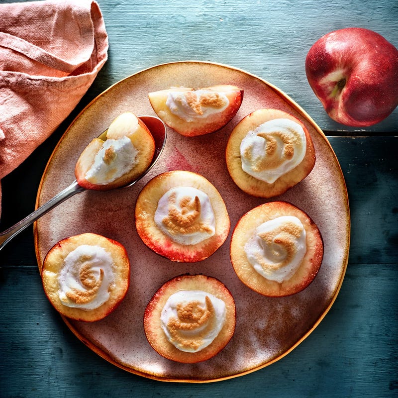 Oreillons de nectarine meringués