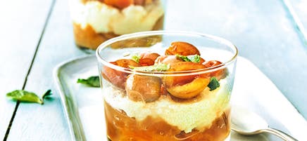 Compotée de mirabelles à la semoule