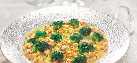Curry quinoa, lentilles et légumes