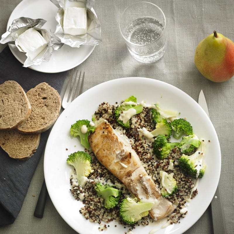 Filet de perche quinoa et brocolis