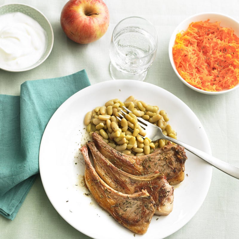 Photo de/du Côtelettes d'agneau et flageolets par WW