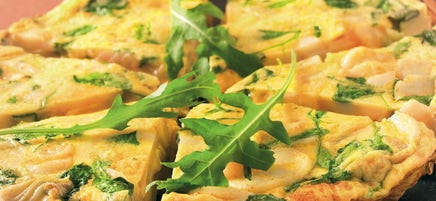 Frittata aux pommes de terre et à la roquette