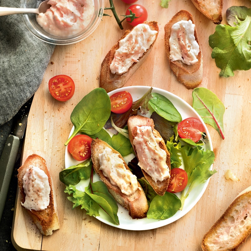 Crostini aux crevettes