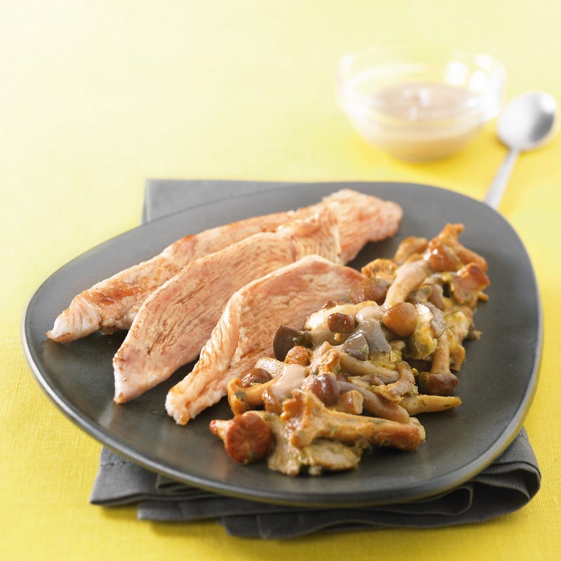 Photo de/du Aiguillettes de volaille à la forestière par WW