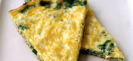 Frittata au fromage et aux épinards