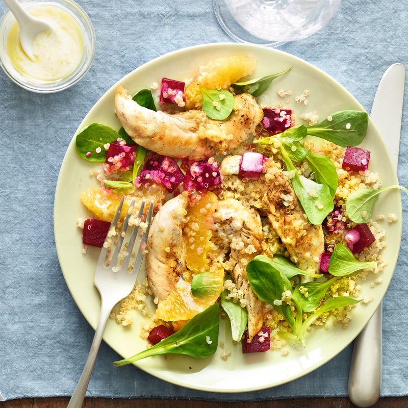 Photo de/du Salade de poulet, quinoa et suprêmes d'orange par WW