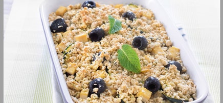 Crumble de courgettes au tofu