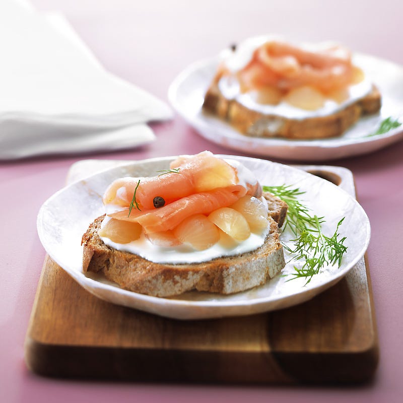 Photo de/du Bruschetta de seigle au saumon fumé par WW