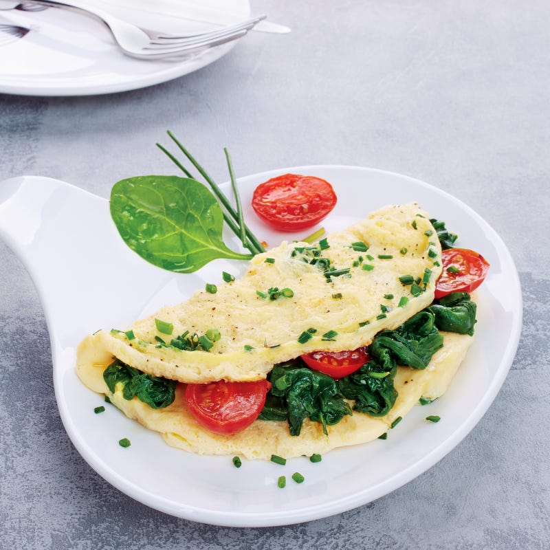 Photo de/du Omelette fourrée aux épinards par WW