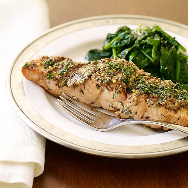 Photo de/du Saumon grillé en croûte d'herbes par WW