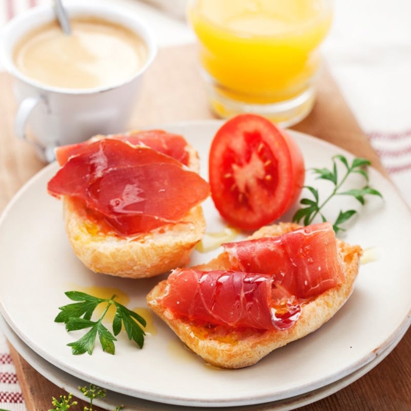 Tartine de jambon cru