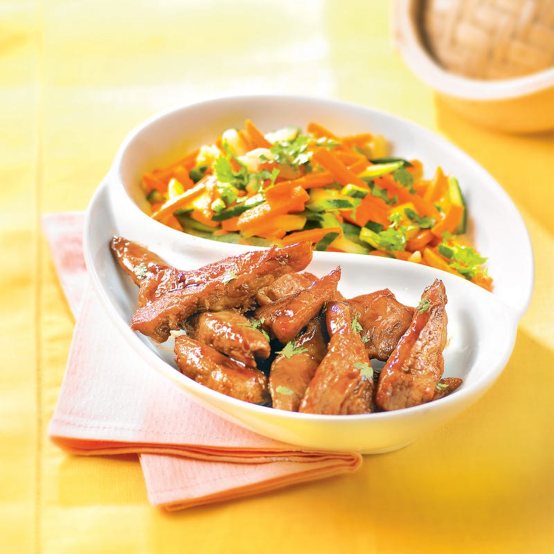 Wok de porc au caramel