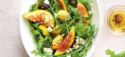 Salade figues roquette et gnocchis