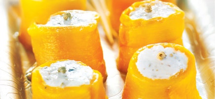 Makis de poivron au fromage de chèvre