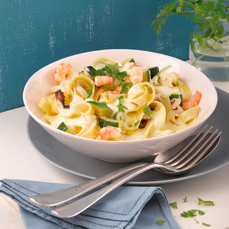 Photo de Tagliatelles aux fruits de mer et au safran prise par WW