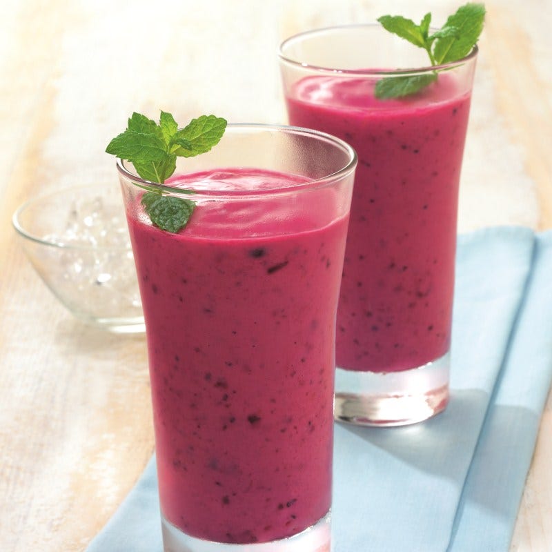 Photo de Smoothie de fruits des bois et bananes prise par WW