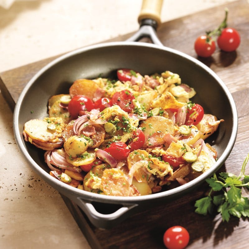 Photo de Pommes de terre au jambon et oeuf prise par WW