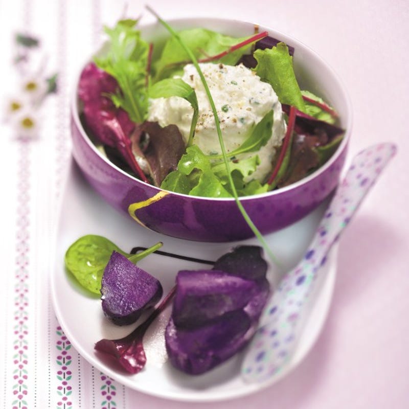 Foto van Ricotta op een bedje van groen door WW