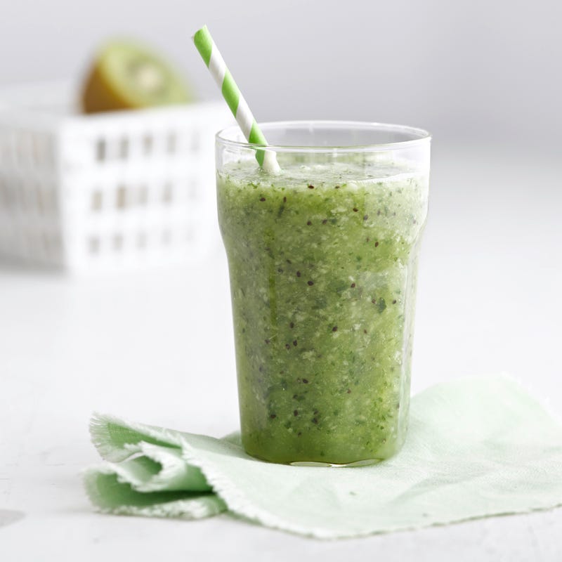 Foto van Groene smoothie met kiwi en komkommer door WW
