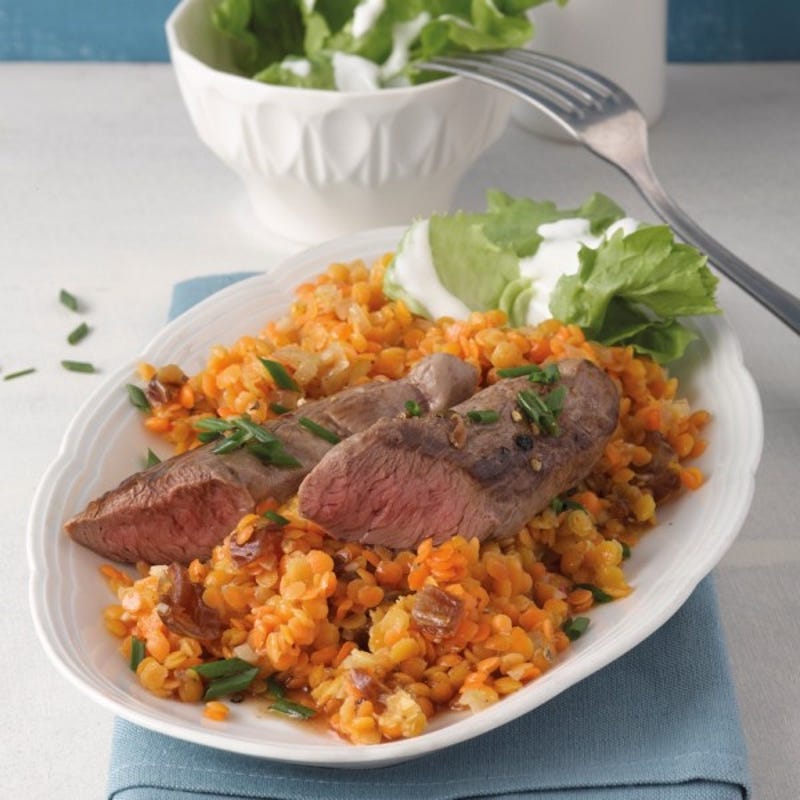 Photo de Filet d'agneau aux lentilles corail prise par WW