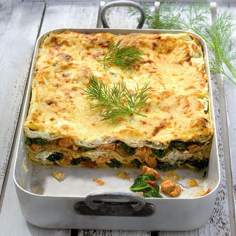 Foto van Lasagne met zalm en spinazie door WW