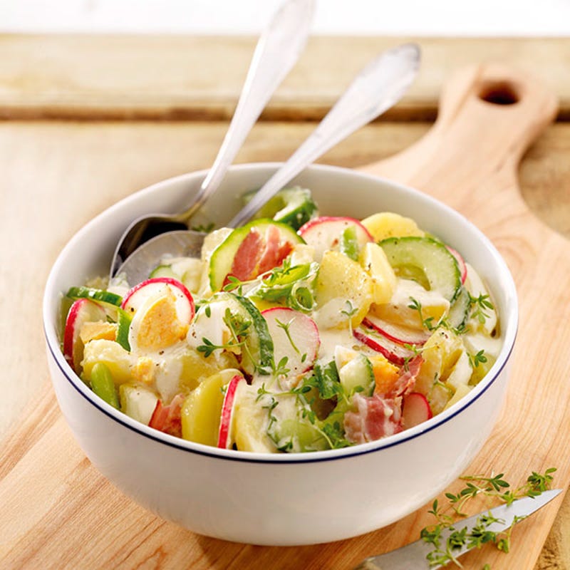 Foto van Aardappelsalade met gerookte ham door WW