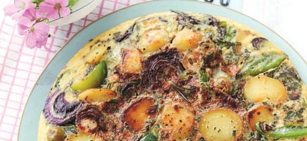 Frittata met aardappelen en paprika