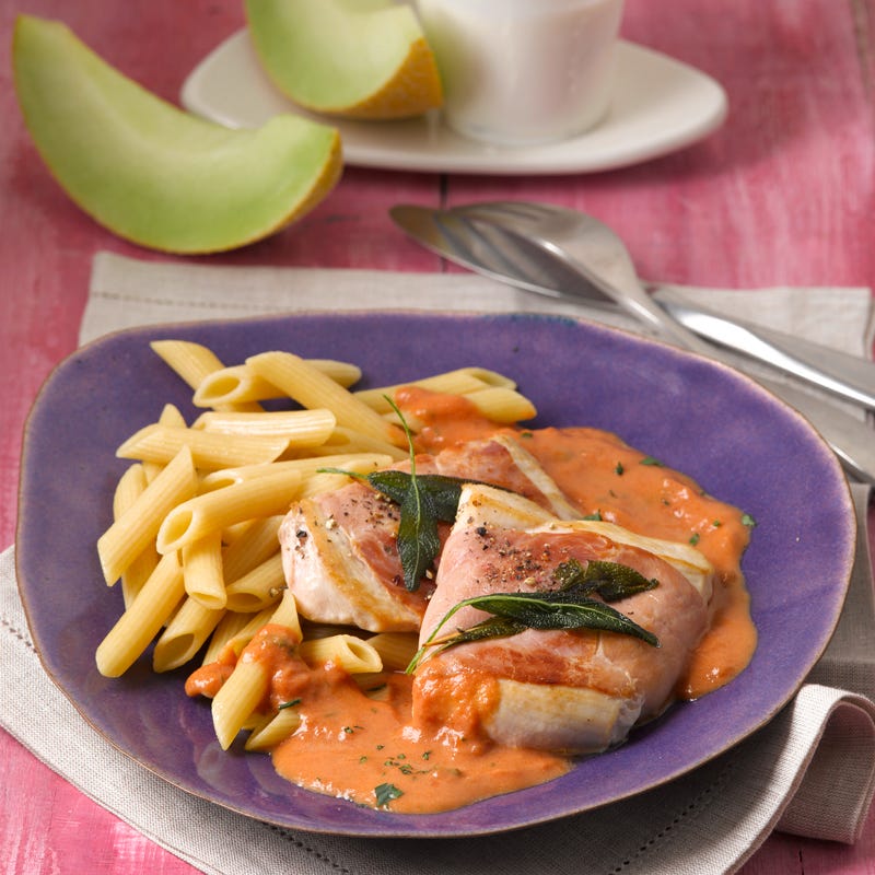 Foto van Saltimbocca met kip en salie door WW