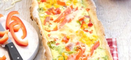 Kleurrijke aardappelquiche