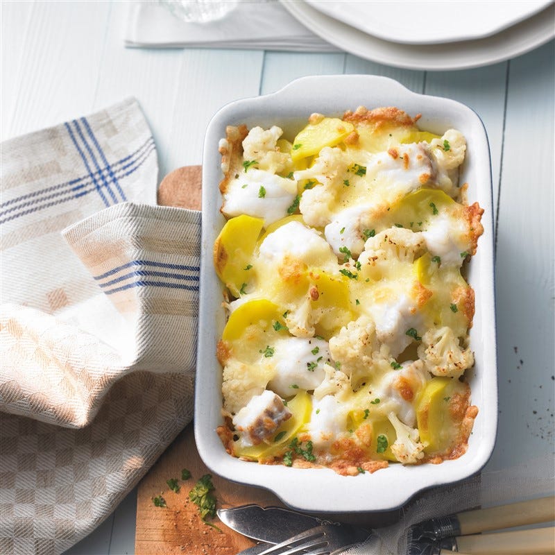 Foto van Gratin van kabeljauw en aardappel door WW