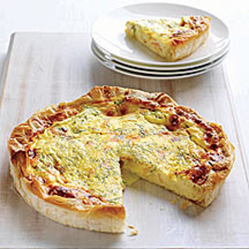 Foto van Quiche met camembert en gerookte zalm door WW