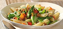 Pennes aux asperges vertes