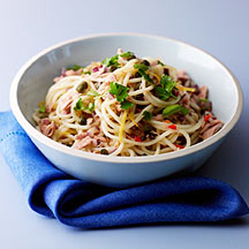 Foto van Pasta diabolo met tonijn door WW