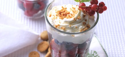 Fruits rouges à la crème