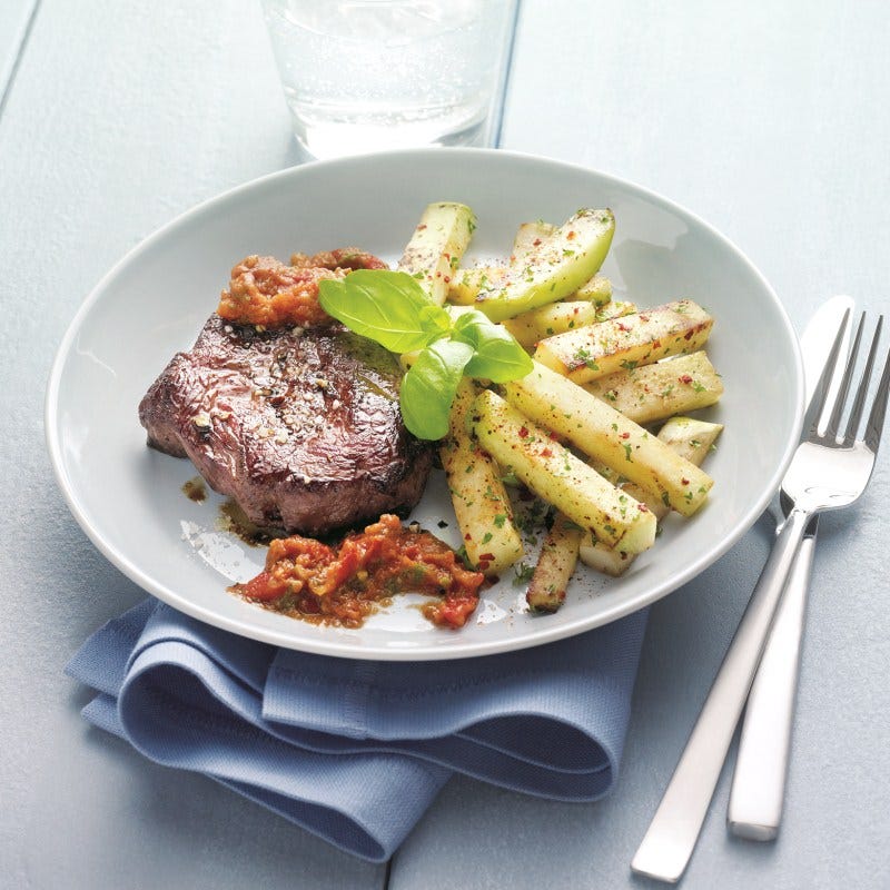 Photo de Filet de boeuf et frites de chou-rave prise par WW