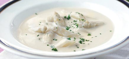 Potage à la crème d'asperges