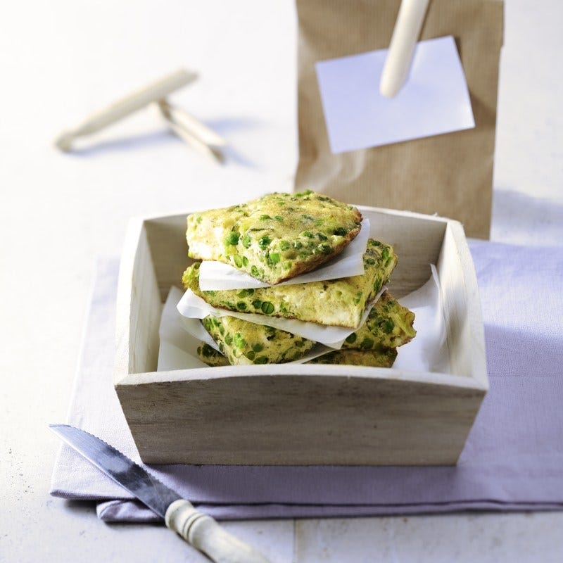 Photo de Frittata de petits pois, menthe et feta prise par WW