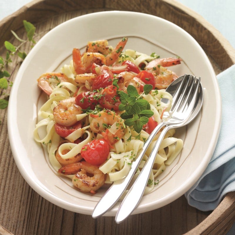 Foto van Pittige tagliatelle met scampi's door WW