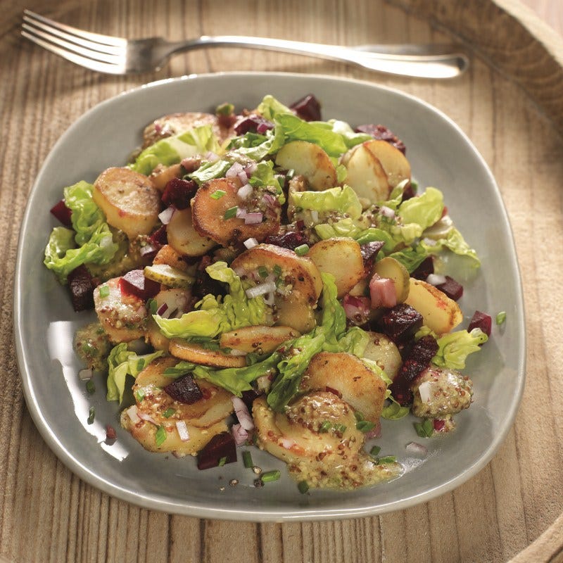 Foto van Salade van gebakken aardappel en rode biet door WW