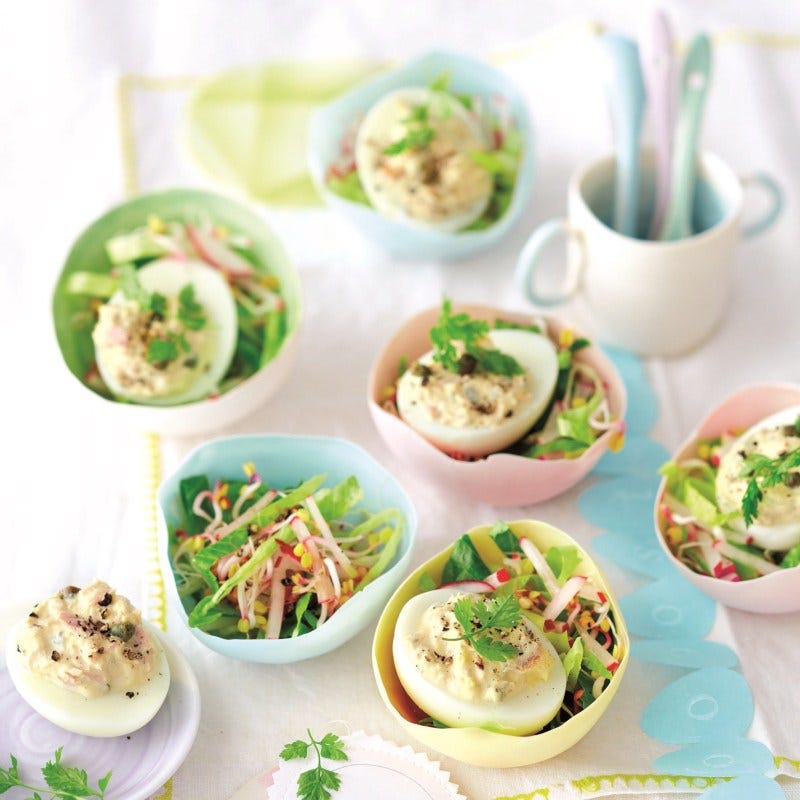 Foto van Salade met gevulde eieren door WW