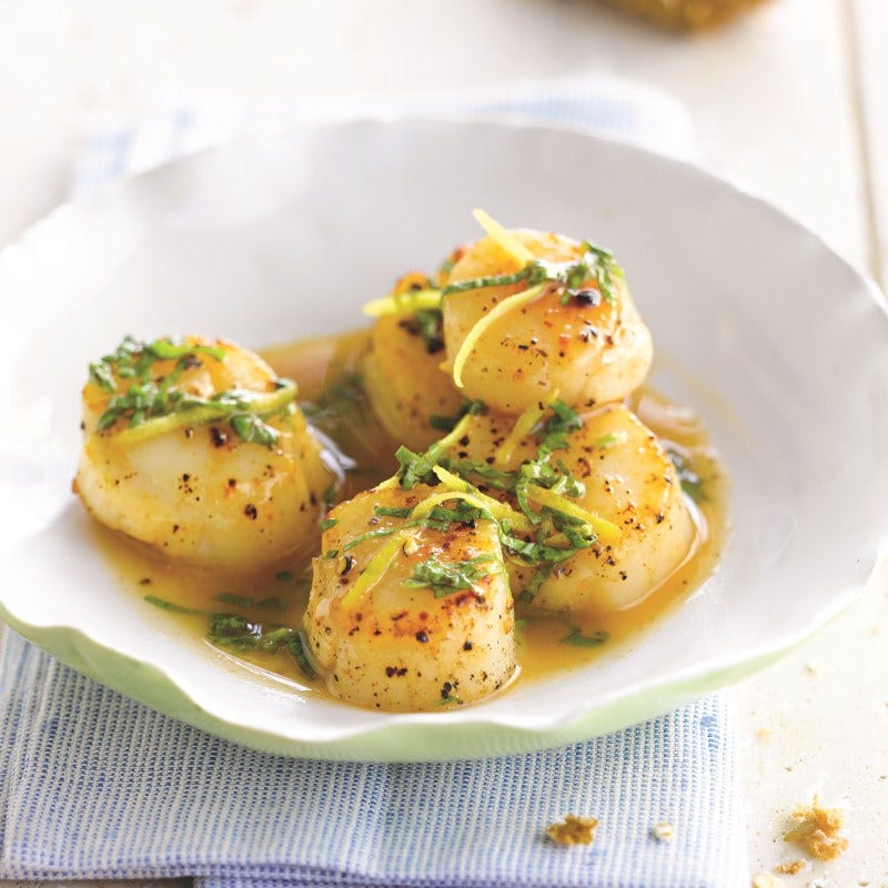 Photo de Noix de Saint-Jacques avec sauce au basilic prise par WW