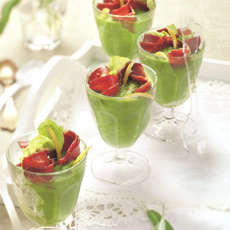 Photo de Magret de canard fumé à la crème de petits pois prise par WW