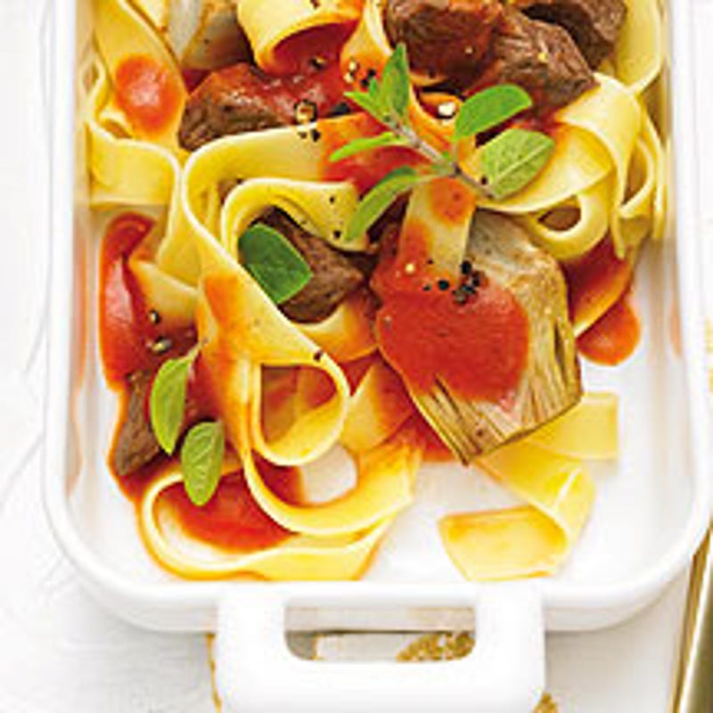 Photo de Tagliatelles au boeuf et aux artichauts prise par WW